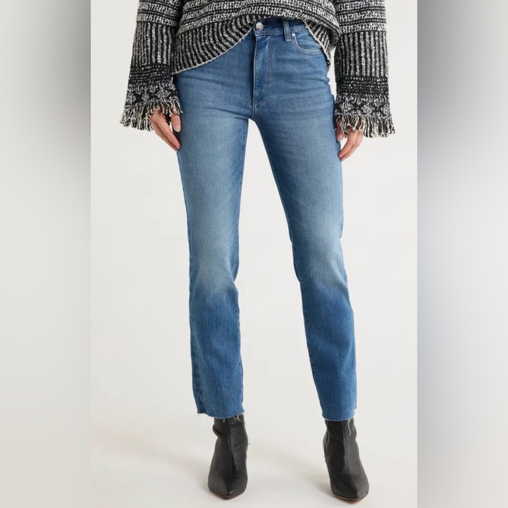 Jason Wu Evie Raw Hem Straight Leg Jeans